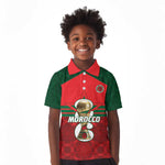 Personalized Morocco Football Kid Polo Shirt 2026 Come On Atlas Lions LT14