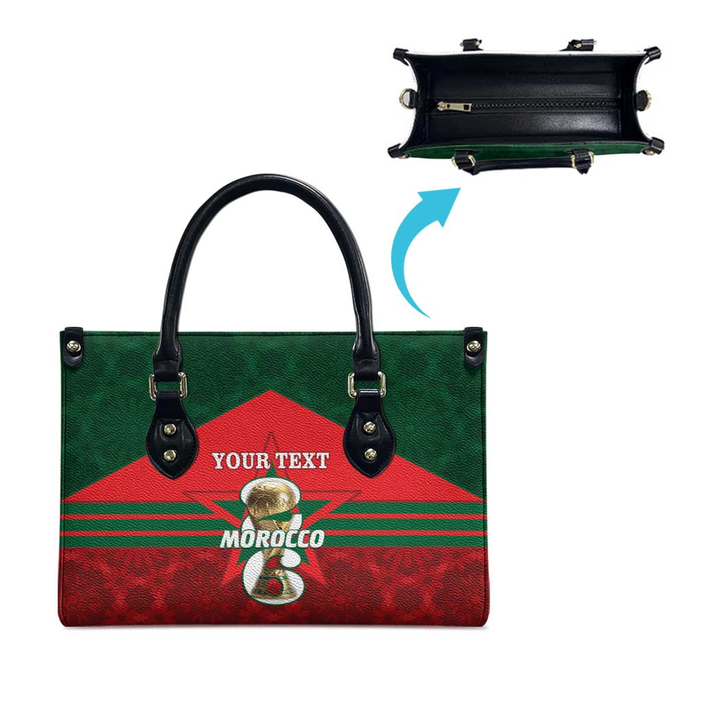 Personalized Morocco Football Leather Bag 2026 Come On Atlas Lions - African Pride