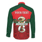 Personalized Morocco Football Long Sleeve Button Shirt 2026 Come On Atlas Lions - African Pride