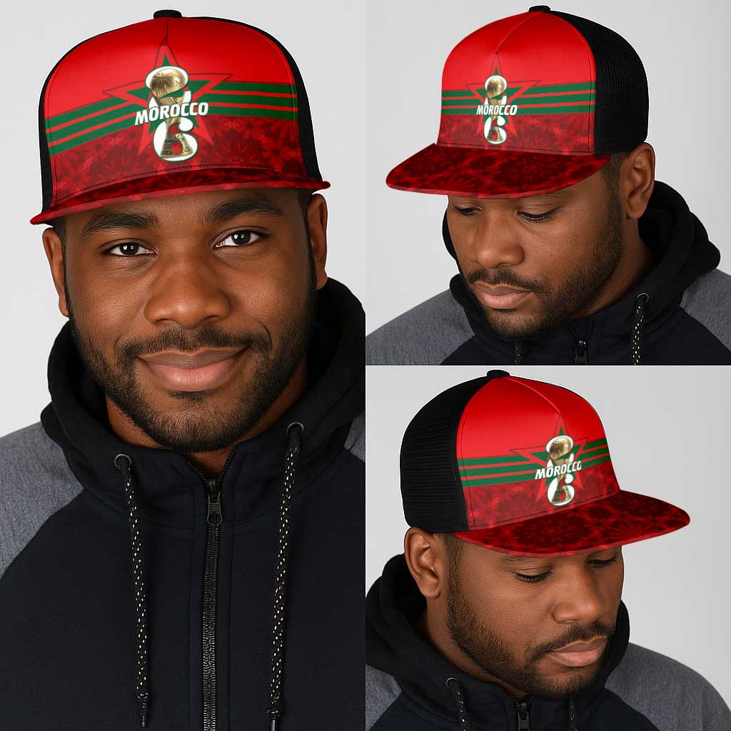 Morocco Football Mesh Trucker Cap 2026 Come On Atlas Lions - African Pride