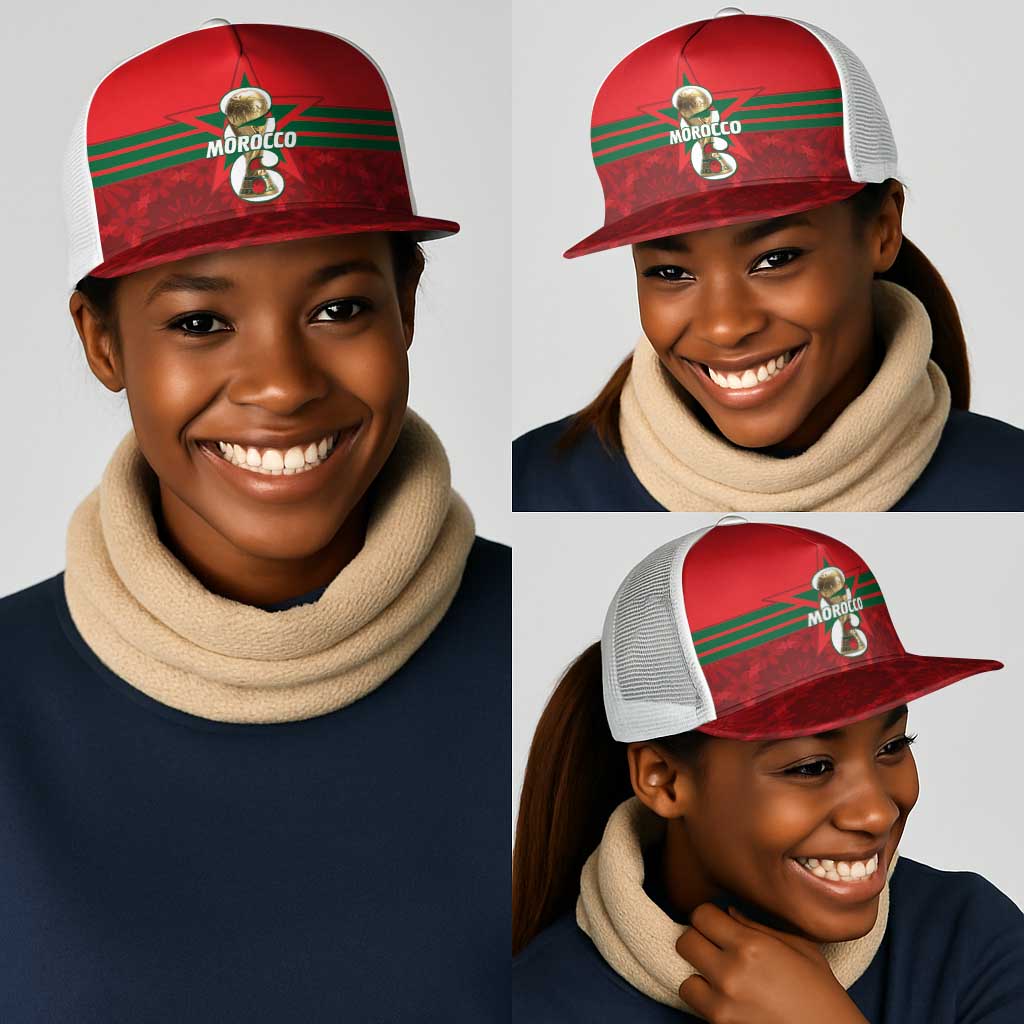 Morocco Football Mesh Trucker Cap 2026 Come On Atlas Lions - African Pride
