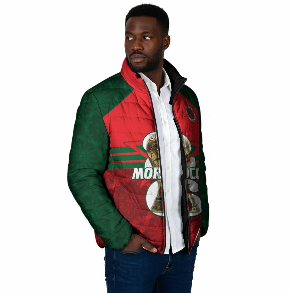 Personalized Morocco Football Padded Jacket 2026 Come On Atlas Lions - African Pride