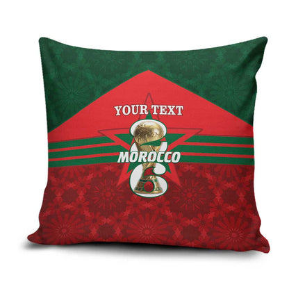 Personalized Morocco Football Pillow Cover 2026 Come On Atlas Lions - African Pride