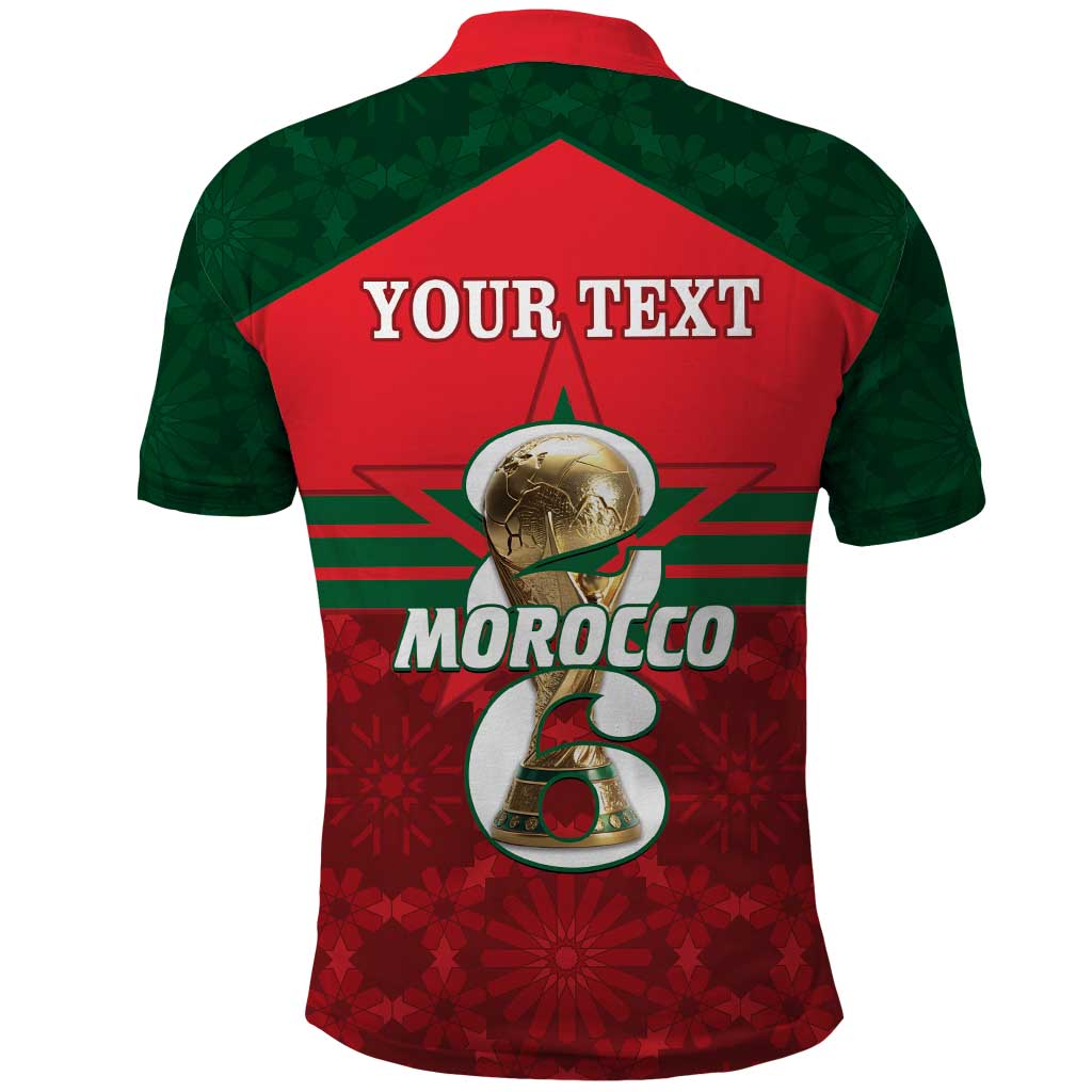 Personalized Morocco Football Polo Shirt 2026 Come On Atlas Lions LT14