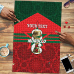 Personalized Morocco Football Puzzle 2026 Come On Atlas Lions - African Pride