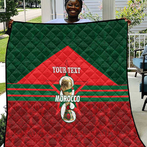 Personalized Morocco Football Quilt 2026 Come On Atlas Lions - African Pride