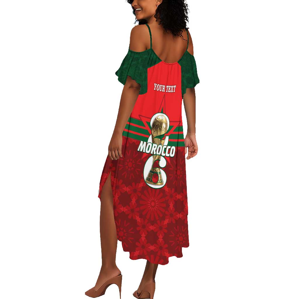 Personalized Morocco Football Summer Maxi Dress 2026 Come On Atlas Lions LT14