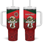 Personalized Morocco Football Tumbler With Handle 2026 Come On Atlas Lions - African Pride