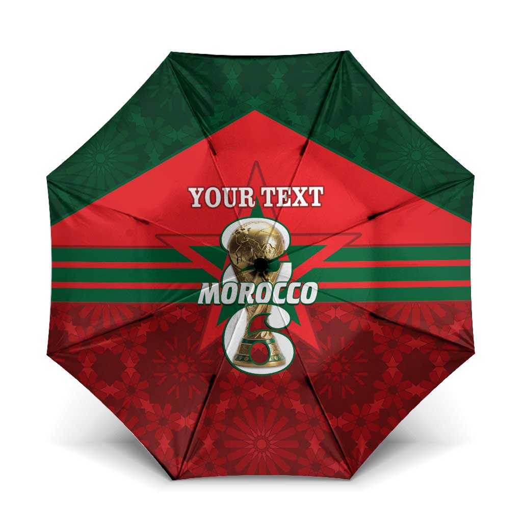 Personalized Morocco Football Umbrella 2026 Come On Atlas Lions - African Pride