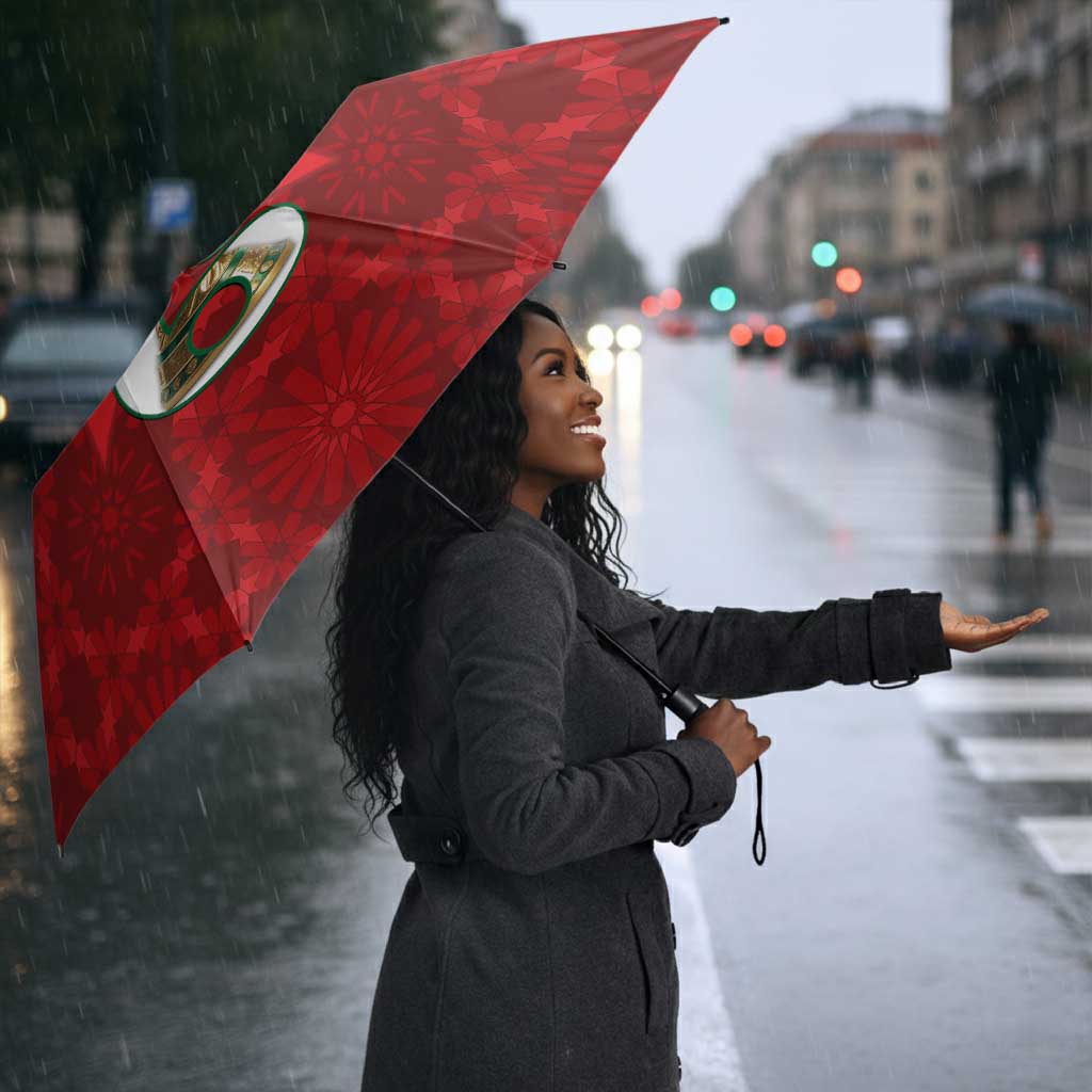 Personalized Morocco Football Umbrella 2026 Come On Atlas Lions - African Pride