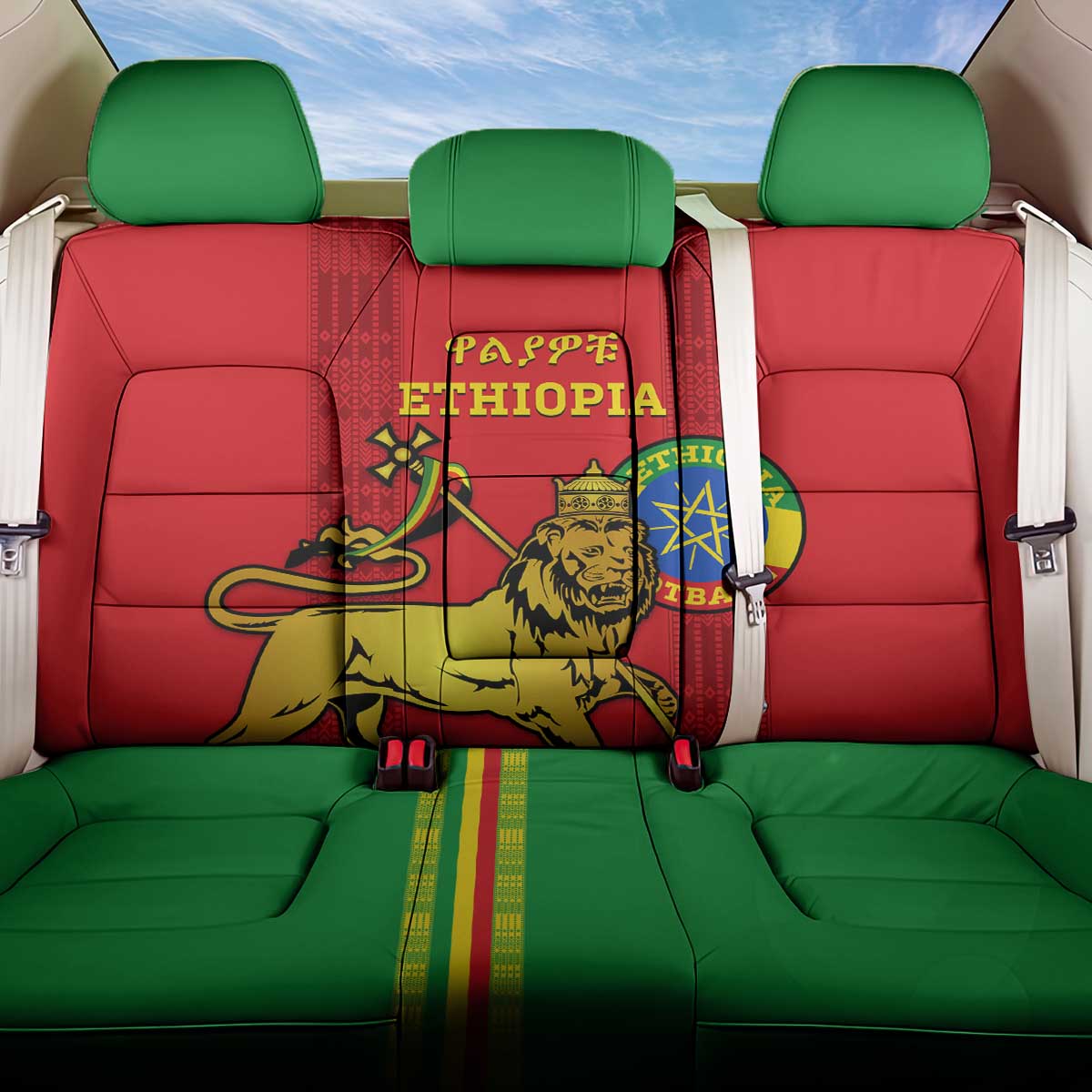 Ethiopia Football Back Car Seat Cover 2024 Go Champions Walia Ibex