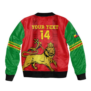 Custom Ethiopia Football Bomber Jacket 2024 Go Champions Walia Ibex