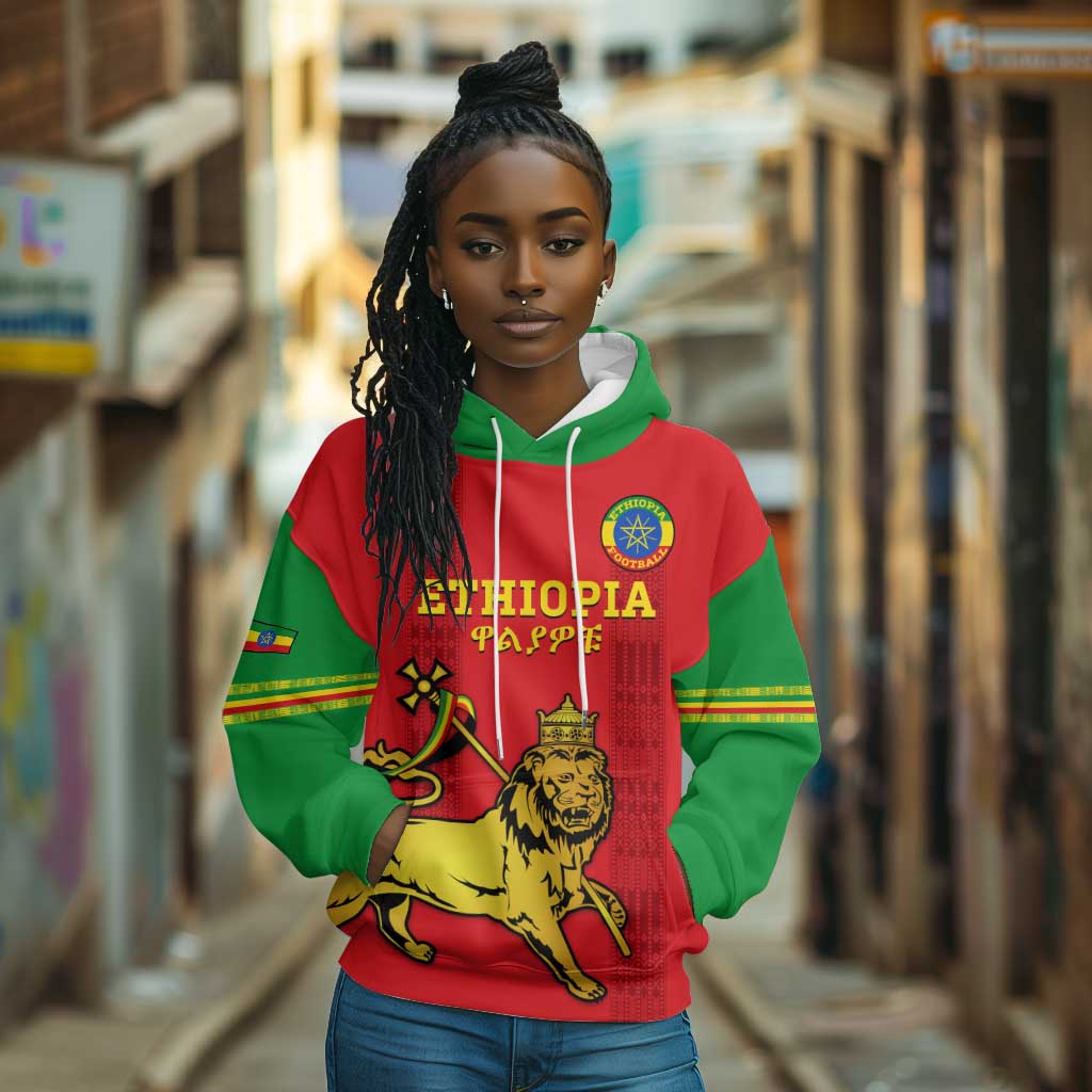 Custom Ethiopia Football Hoodie 2024 Go Champions Walia Ibex