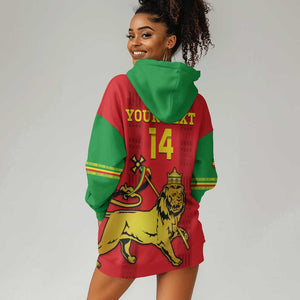 Custom Ethiopia Football Hoodie Dress 2024 Go Champions Walia Ibex