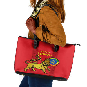 Ethiopia Football Leather Tote Bag 2024 Go Champions Walia Ibex