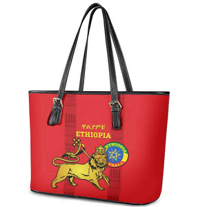 Ethiopia Football Leather Tote Bag 2024 Go Champions Walia Ibex