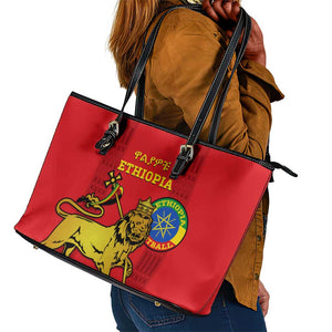 Ethiopia Football Leather Tote Bag 2024 Go Champions Walia Ibex