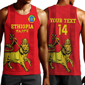 Custom Ethiopia Football Men Tank Top 2024 Go Champions Walia Ibex