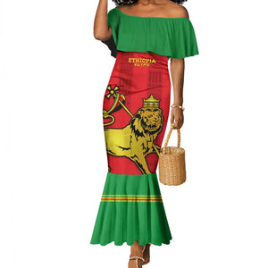 Custom Ethiopia Football Mermaid Dress 2024 Go Champions Walia Ibex