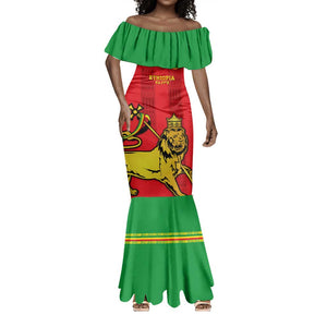 Custom Ethiopia Football Mermaid Dress 2024 Go Champions Walia Ibex