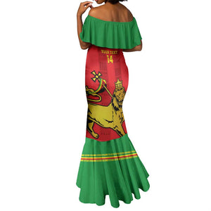 Custom Ethiopia Football Mermaid Dress 2024 Go Champions Walia Ibex