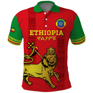 Custom Ethiopia Football Polo Shirt 2024 Go Champions Walia Ibex