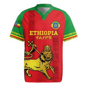 Custom Ethiopia Football Rugby Jersey 2024 Go Champions Walia Ibex