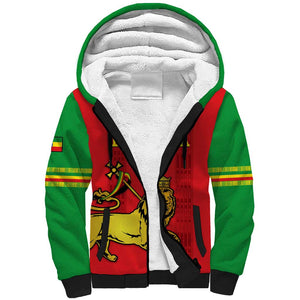 Custom Ethiopia Football Sherpa Hoodie 2024 Go Champions Walia Ibex