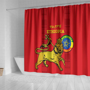 Ethiopia Football Shower Curtain 2024 Go Champions Walia Ibex