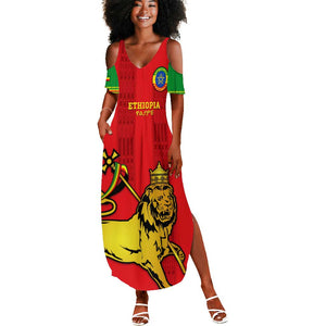 Custom Ethiopia Football Summer Maxi Dress 2024 Go Champions Walia Ibex