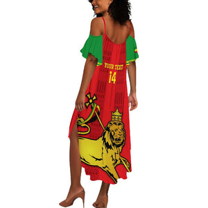 Custom Ethiopia Football Summer Maxi Dress 2024 Go Champions Walia Ibex