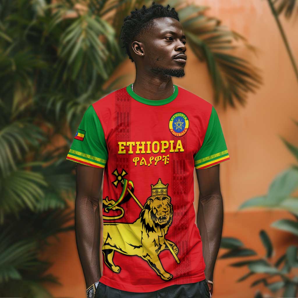 Custom Ethiopia Football T shirt 2024 Go Champions Walia Ibex