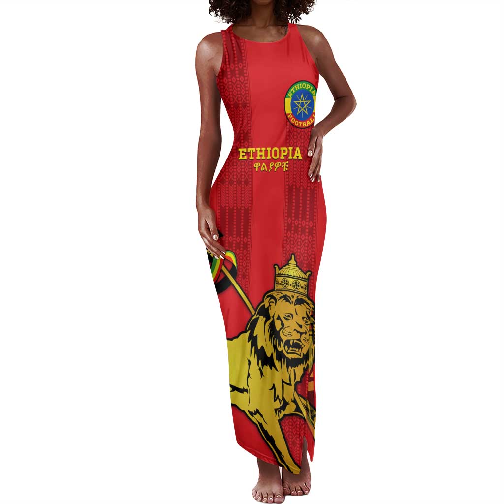 Custom Ethiopia Football Tank Maxi Dress 2024 Go Champions Walia Ibex