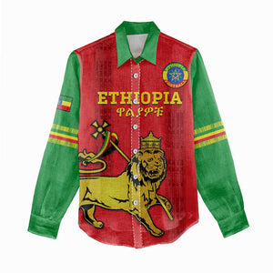 Custom Ethiopia Football Women Casual Shirt 2024 Go Champions Walia Ibex