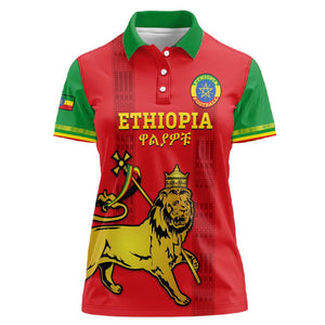 Custom Ethiopia Football Women Polo Shirt 2024 Go Champions Walia Ibex