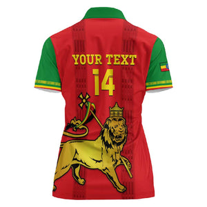 Custom Ethiopia Football Women Polo Shirt 2024 Go Champions Walia Ibex