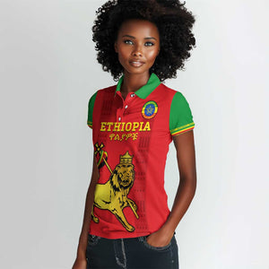 Custom Ethiopia Football Women Polo Shirt 2024 Go Champions Walia Ibex