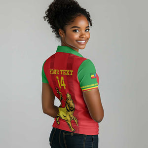 Custom Ethiopia Football Women Polo Shirt 2024 Go Champions Walia Ibex