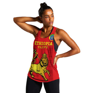 Custom Ethiopia Football Women Racerback Tank 2024 Go Champions Walia Ibex