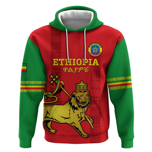 Custom Ethiopia Football Zip Hoodie 2024 Go Champions Walia Ibex