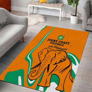 Ivory Coast Football Area Rug 2024 Go Champions Les Elephants