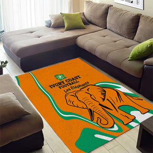 Ivory Coast Football Area Rug 2024 Go Champions Les Elephants