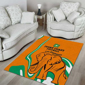 Ivory Coast Football Area Rug 2024 Go Champions Les Elephants