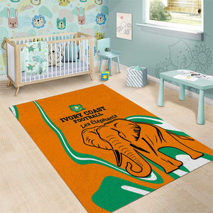 Ivory Coast Football Area Rug 2024 Go Champions Les Elephants