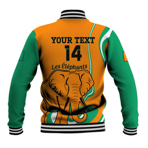 Custom Ivory Coast Football Baseball Jacket 2024 Go Champions Les Elephants LT14