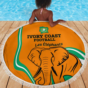 Ivory Coast Football Beach Blanket 2024 Go Champions Les Elephants