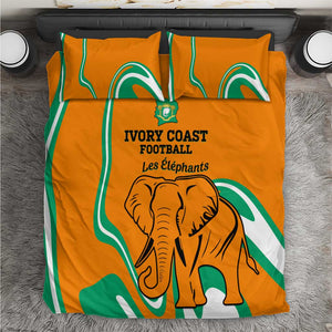 Ivory Coast Football Bedding Set 2024 Go Champions Les Elephants