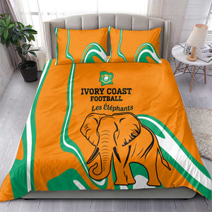 Ivory Coast Football Bedding Set 2024 Go Champions Les Elephants