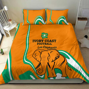 Ivory Coast Football Bedding Set 2024 Go Champions Les Elephants