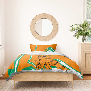 Ivory Coast Football Bedding Set 2024 Go Champions Les Elephants